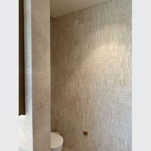 Superwhite Travertine Finger Mosaic