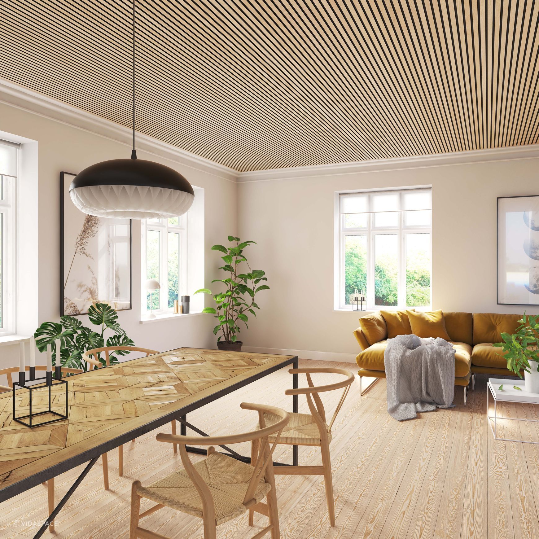 Black Oak Acoustic Timber Slat Panel