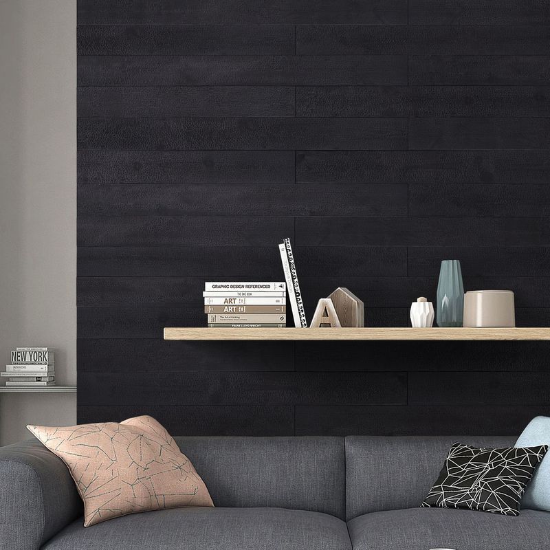 Eagle Republic - Black Flamed Pine Wall Planks