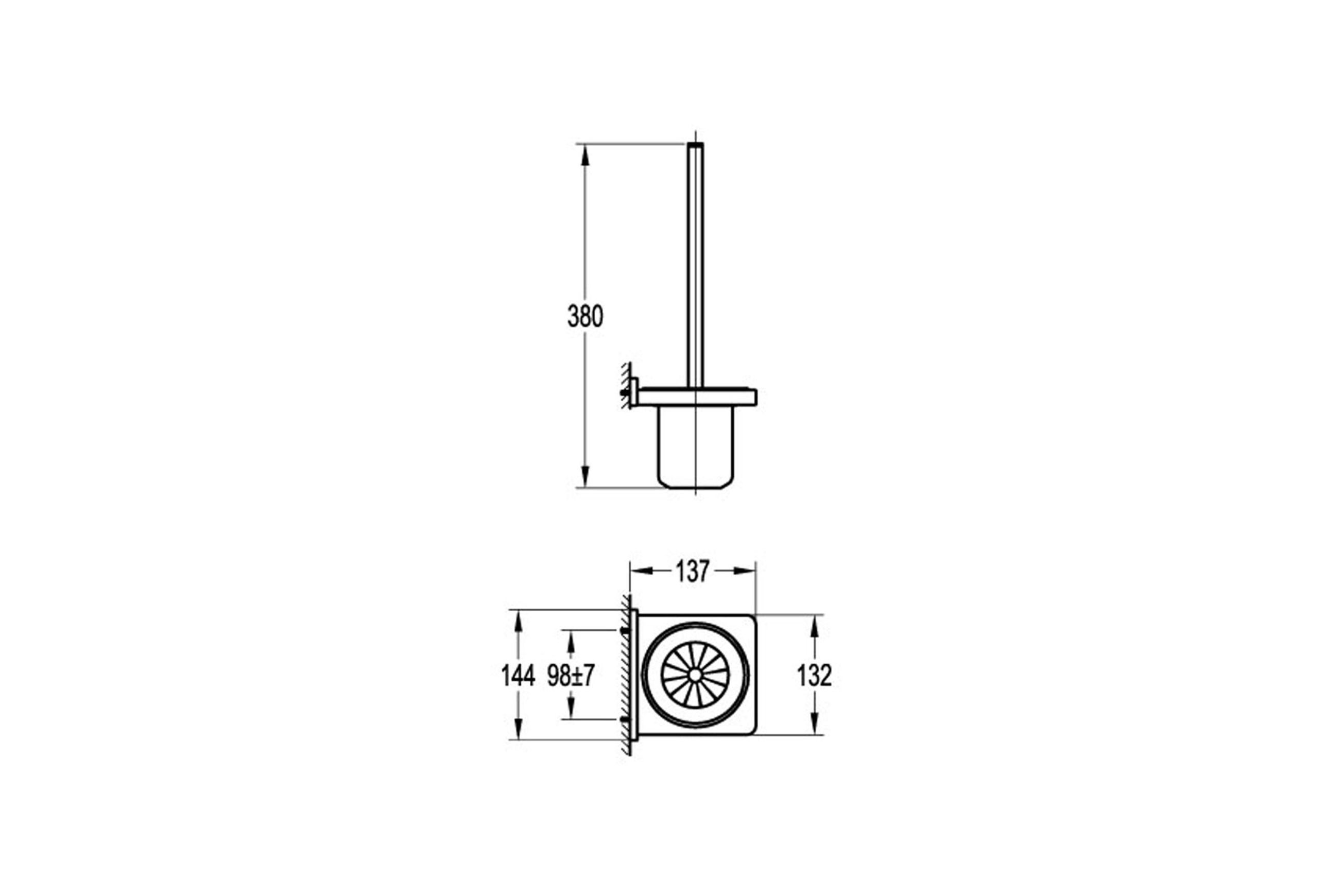 Cubic Toilet Brush Chrome