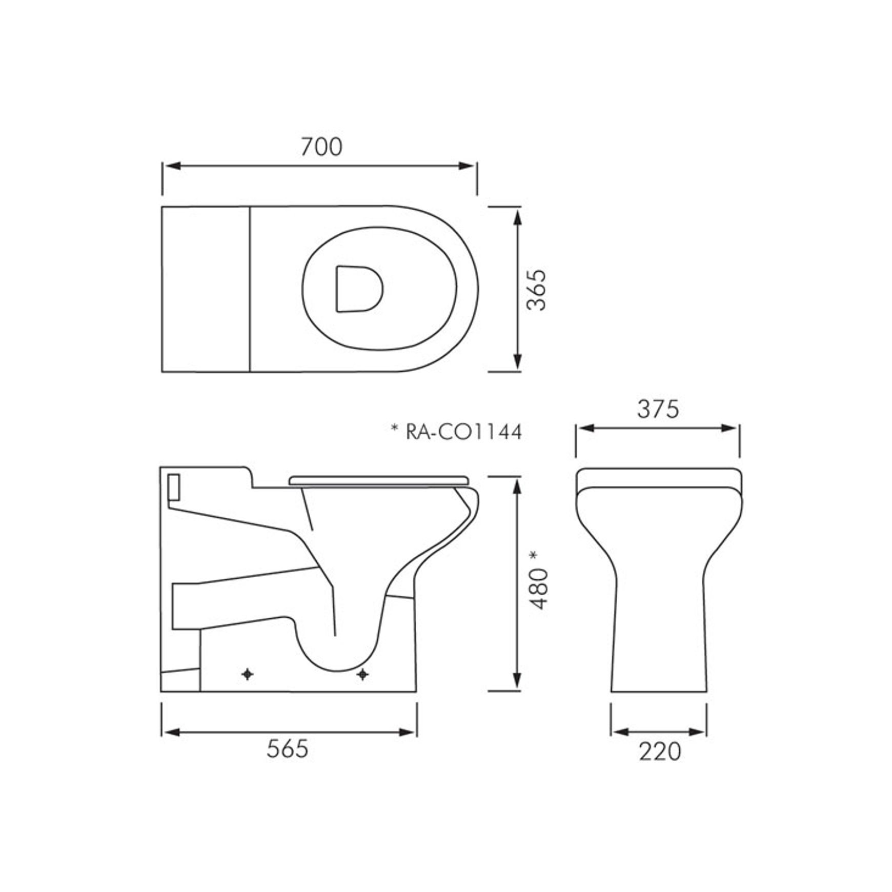 RAK Compact Accessible Wall Faced Toilet Pan