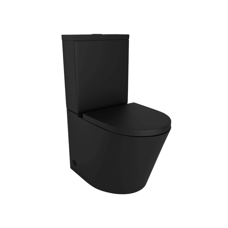 Vivo Toilet Suite with Thick Seat Matte Black