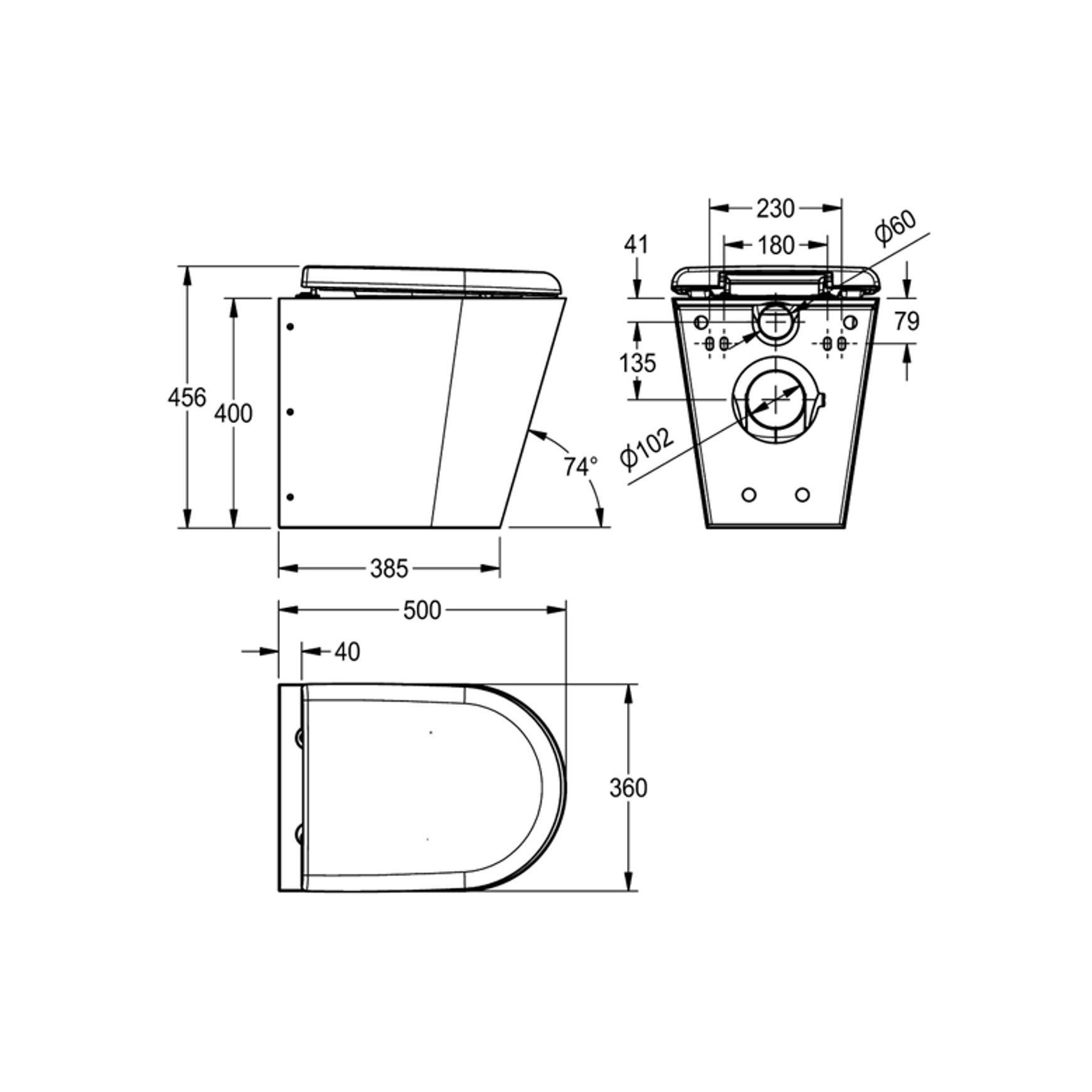 KWC Franke Floor Mounted Toilet Pan With Seat