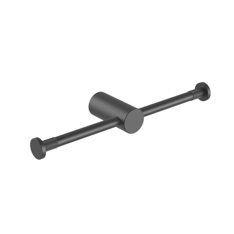 Caddence Double Toilet Paper Holder Gun Metal Grey