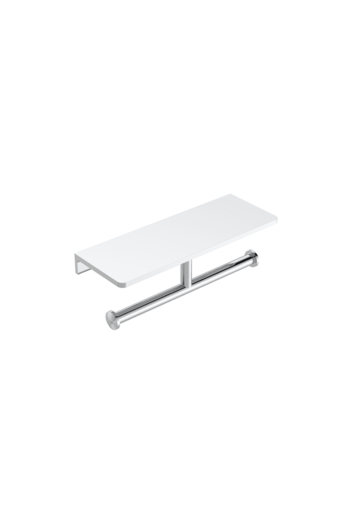Pari Double Toilet Paper Holder With Shelf