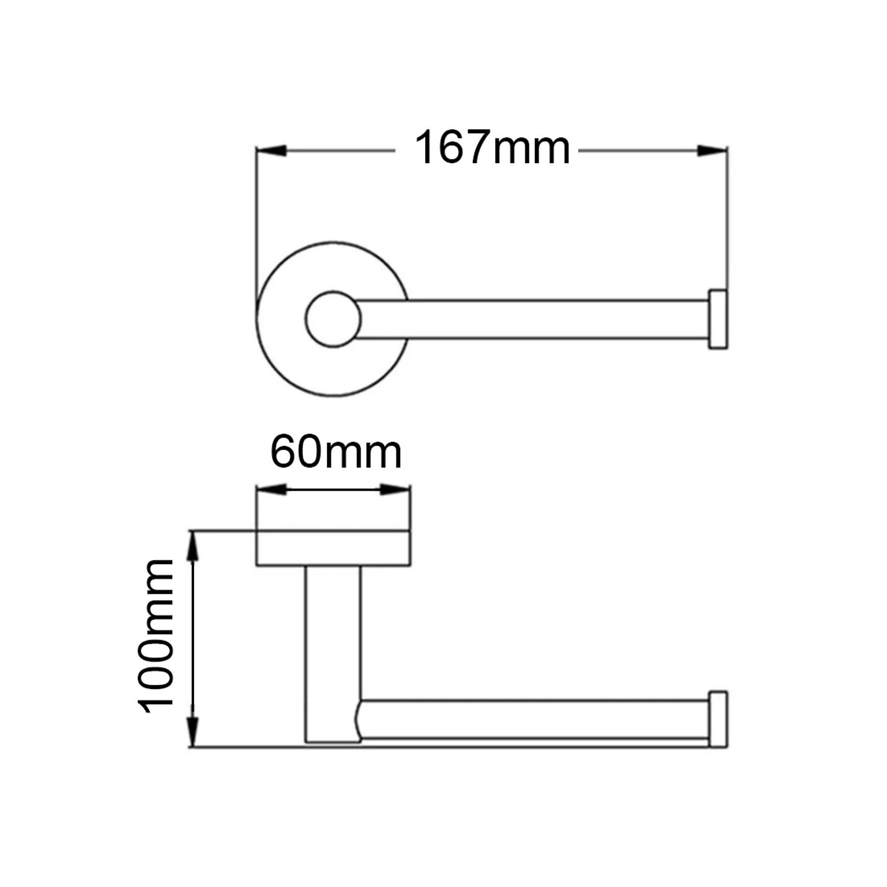 Lucid Pin Toilet Roll Holder Chrome