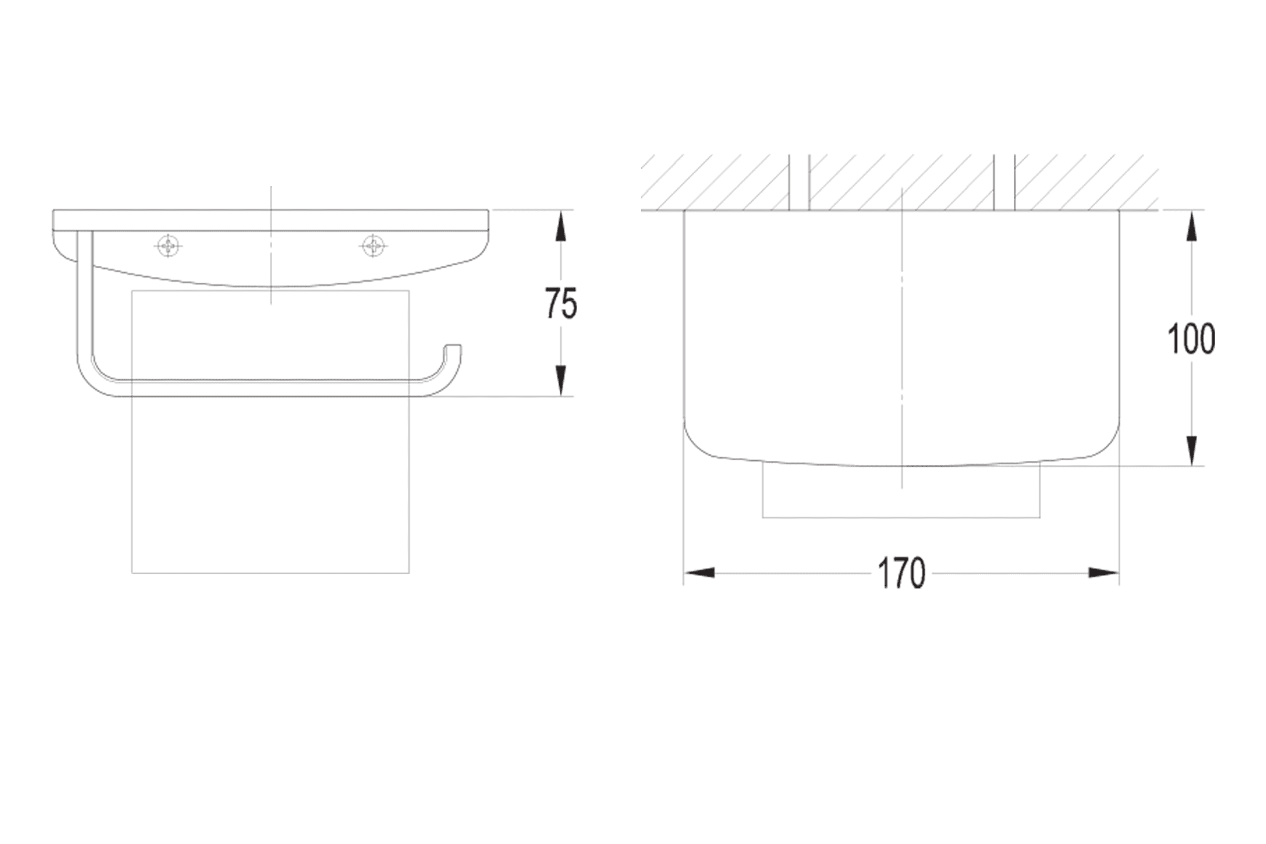 Cubic Toilet Roll Holder With Shelf