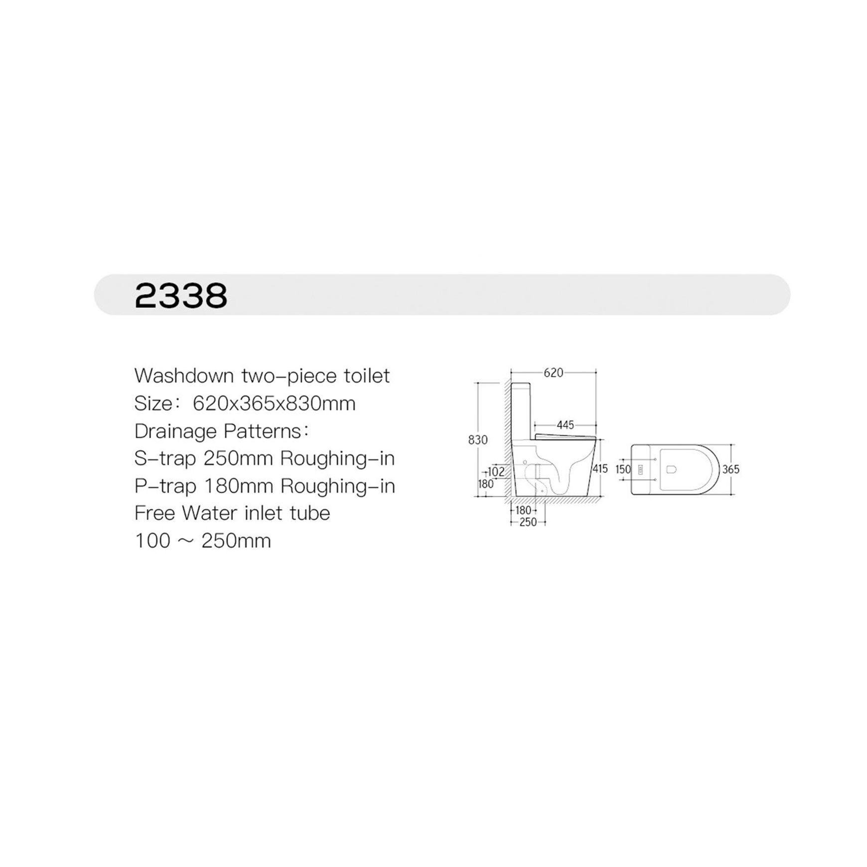 Unika Matera 2 PC Gloss Toilet