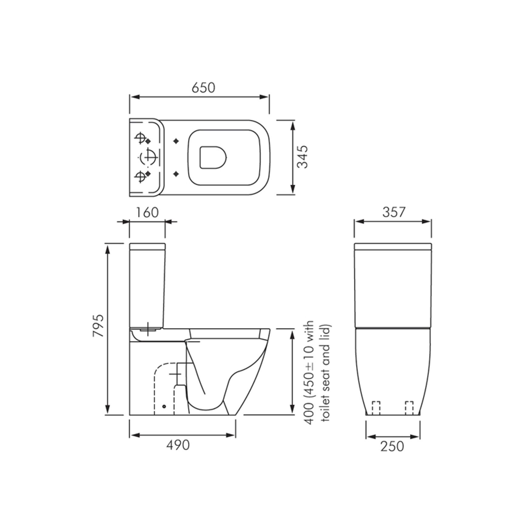 RAK Caroline Wall Faced Toilet Suite