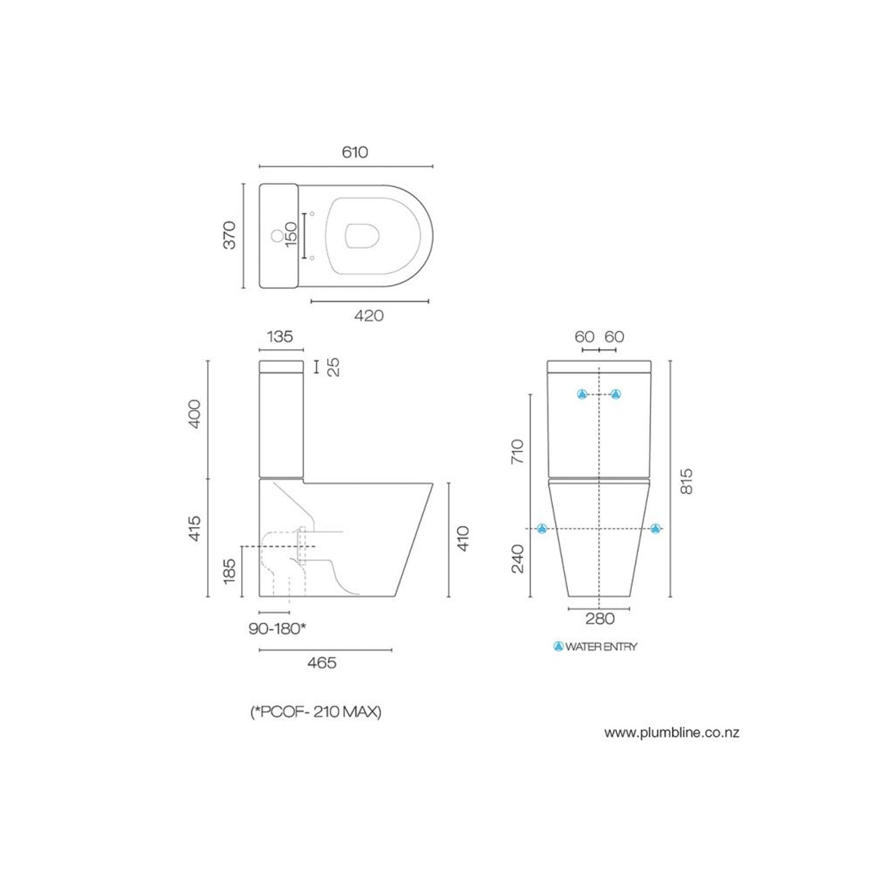 Evo Back To Wall Toilet Suite Standard Seat