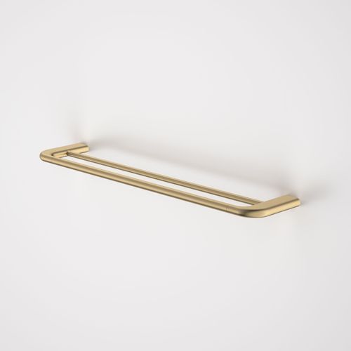 Contura II 620mm Double Towel Rail  | Brushed Brass