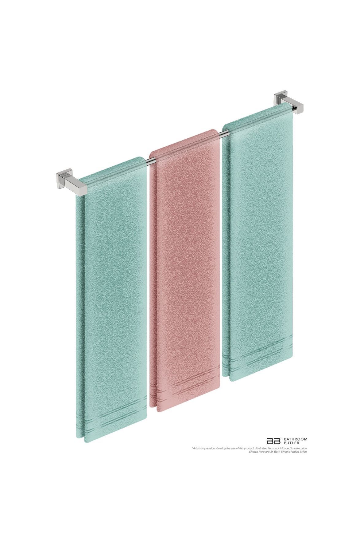 Single Towel Rail 800mm - 8500 Series Number 8575