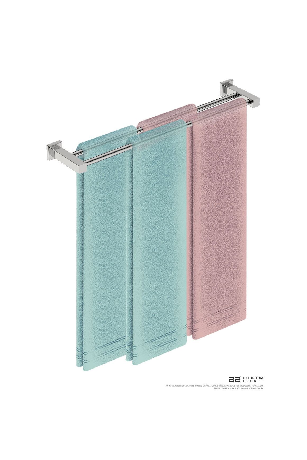 Double Towel Rail 650mm - 8500 Series Number 8582