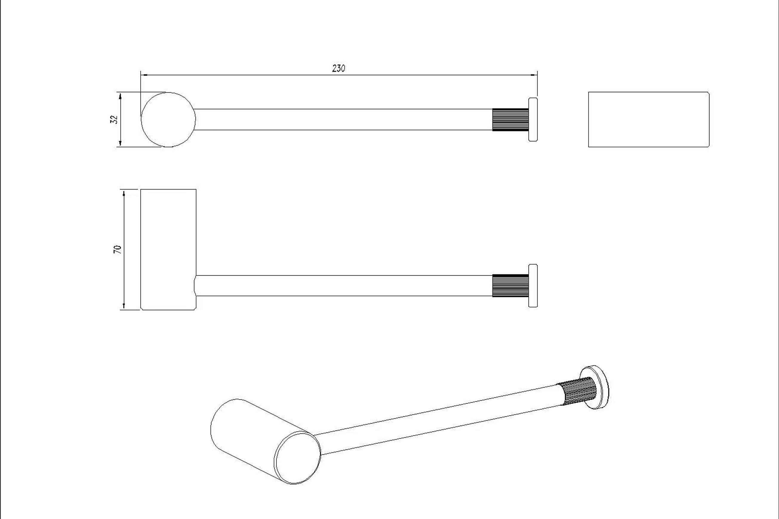 Caddence Towel Holder Brushed Nickel