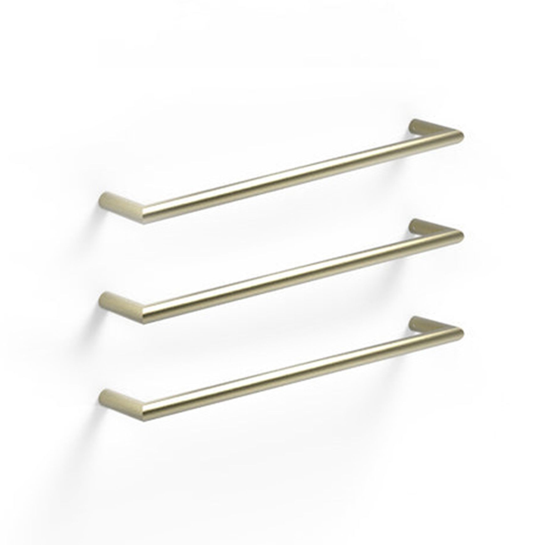 Buddy 650 Heated Towel Rail Brushed Brass Organic