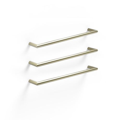 Zara 65 Heated Towel Rail Brushed Brass Organic