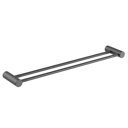 Caddence Double Towel Rail 600mm Gun Metal Grey