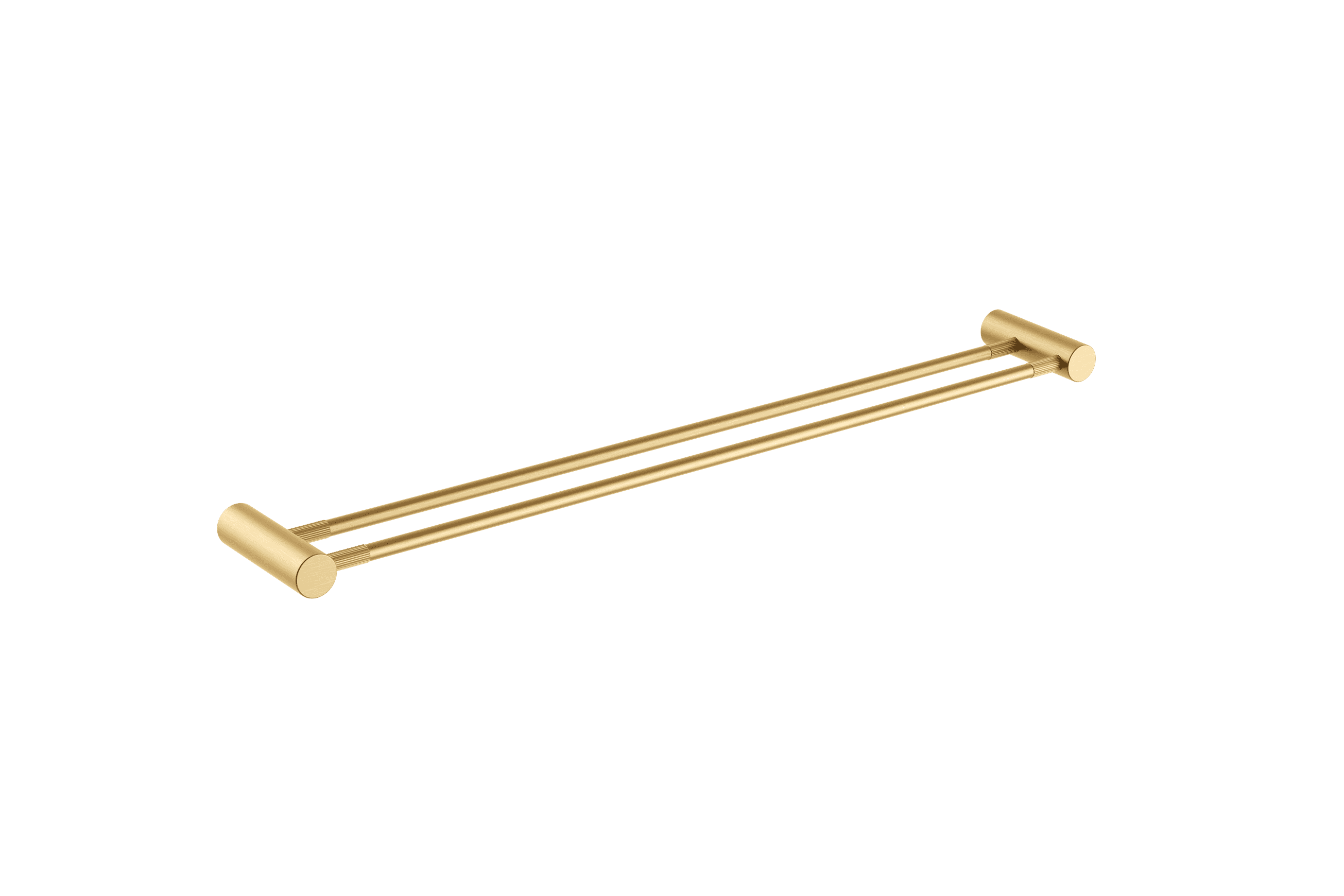 Caddence Double Towel Rail 800mm Brushed Brass