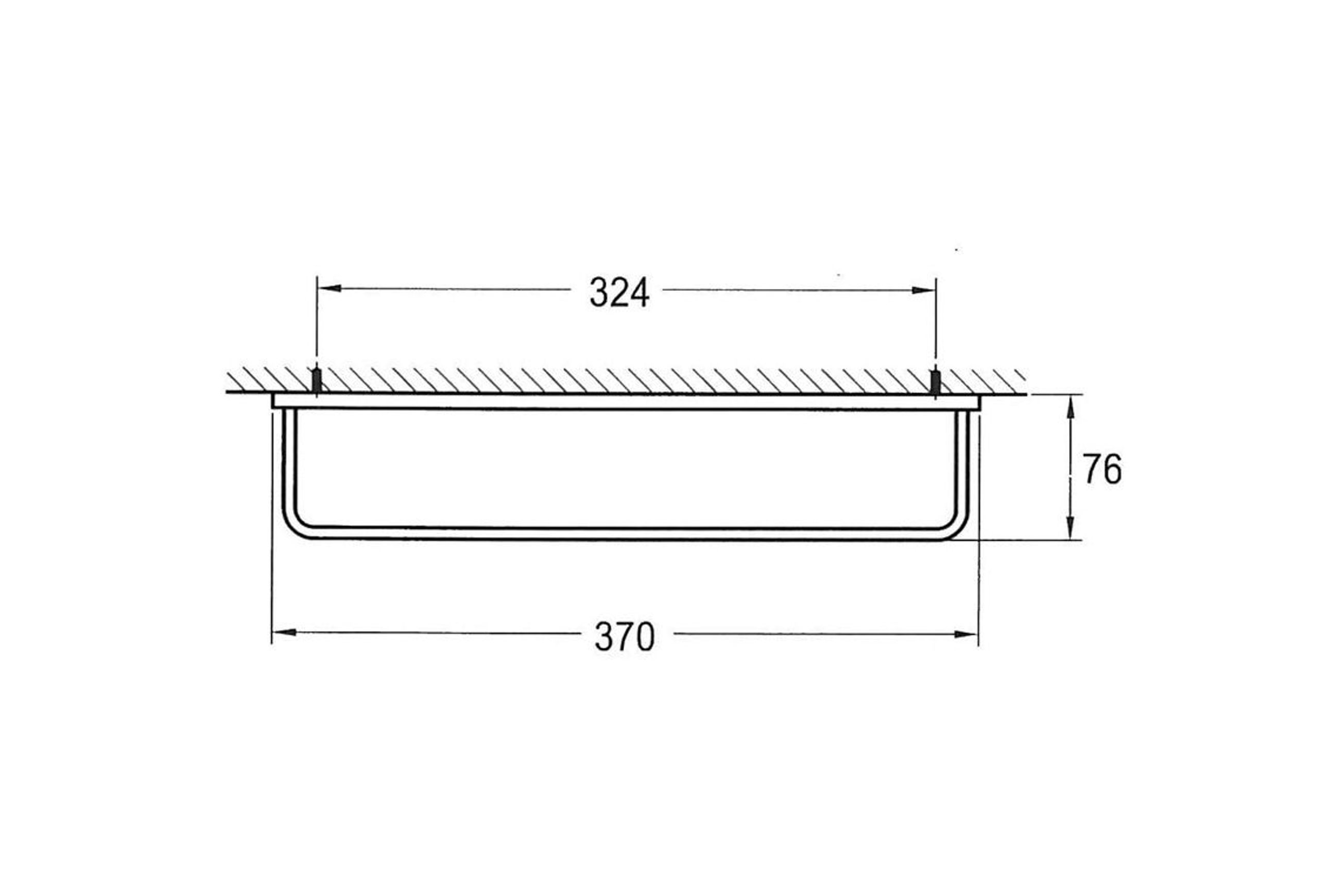 Cubic Short Towel Rail 370mm Gun Metal