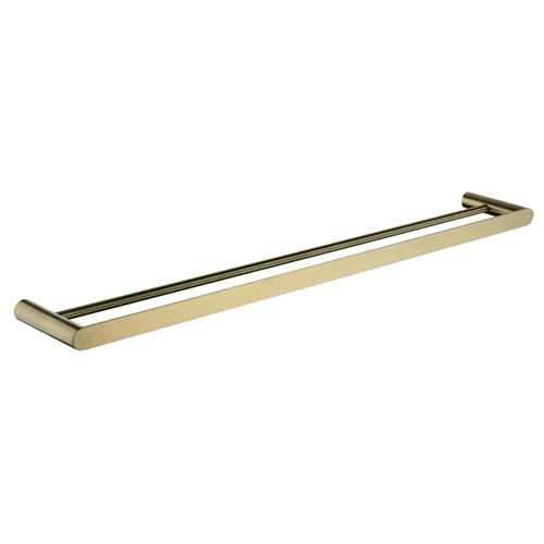 Rushy Double Towel Rail 800mm Brushed Brass
