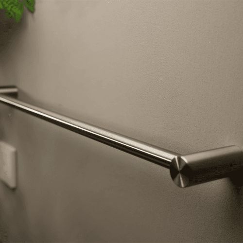 Zen SS316L Single Towel Rail 800mm | Brushed Nickel