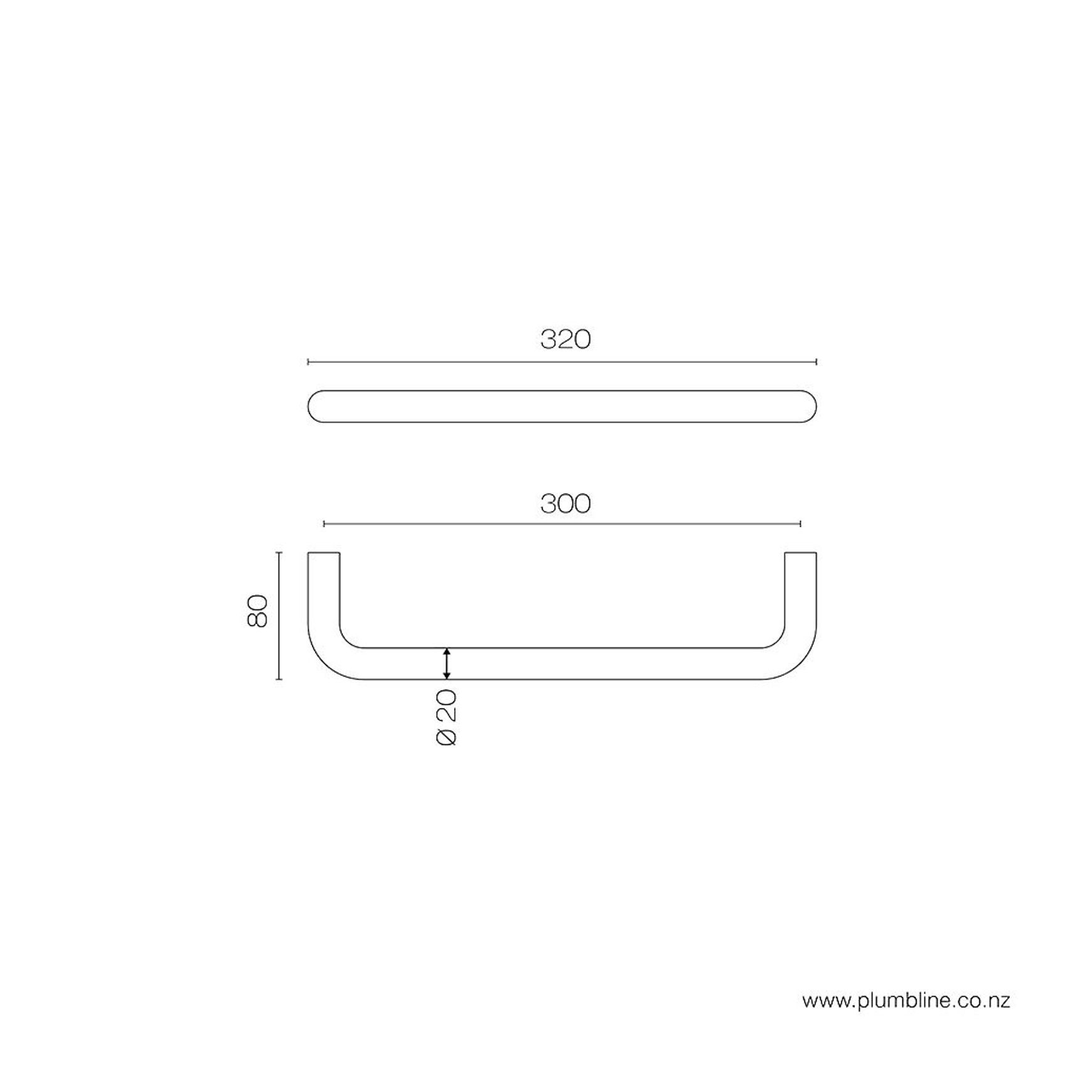 Oli 316 Towel Rail 300mm