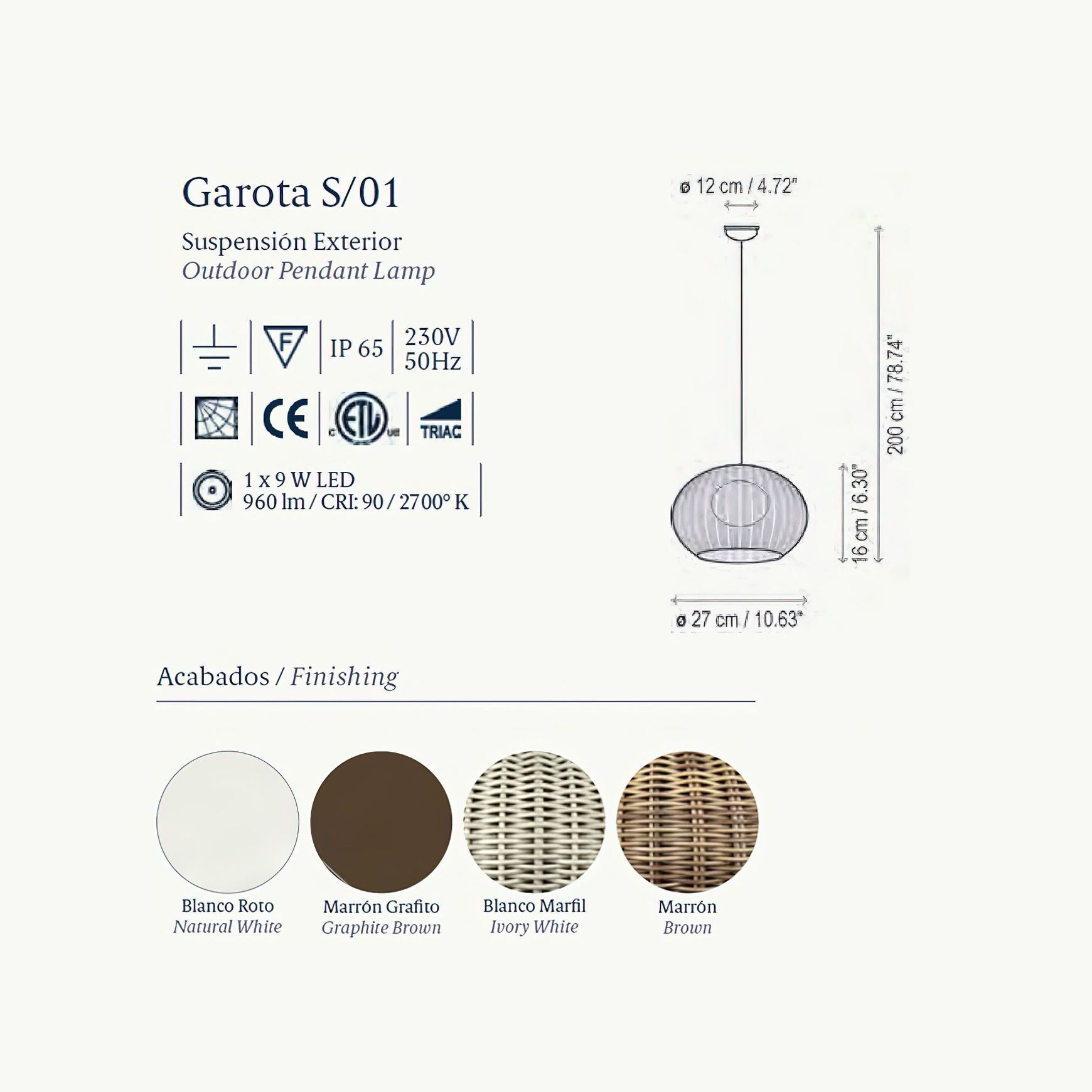 Garota S/01 Exterior Pendant