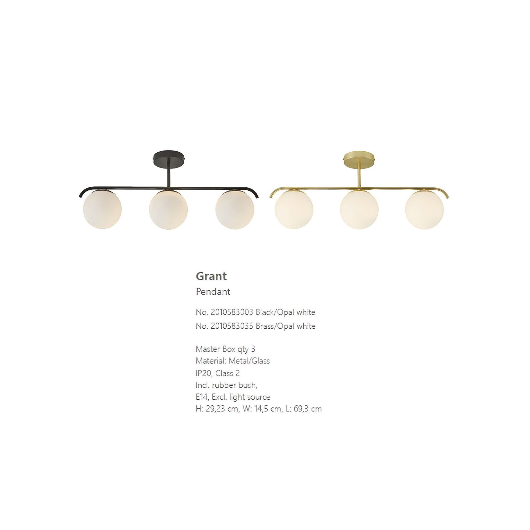 Grant 3-Light Ceiling Light