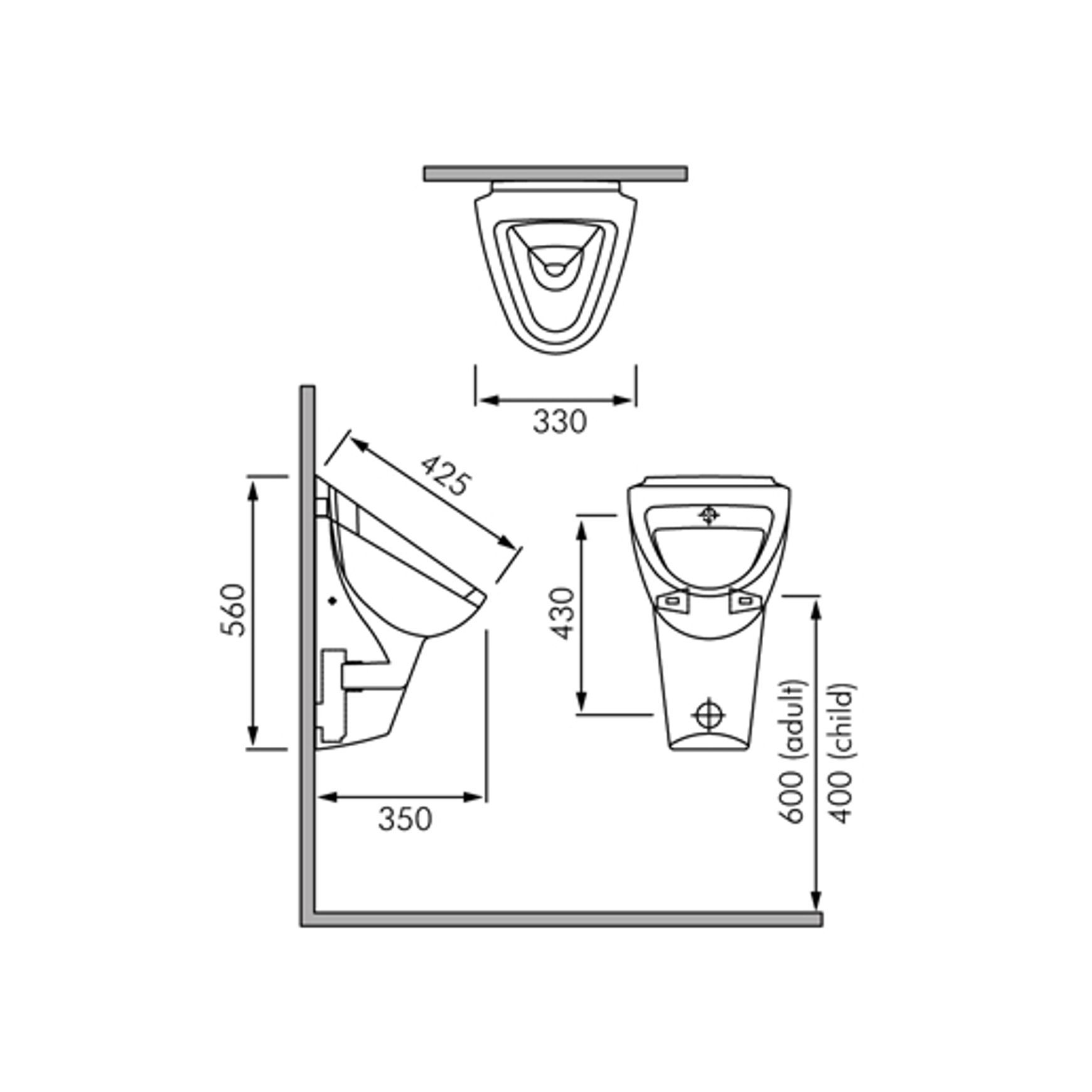 RAK Phoenix Wall Hung Urinal