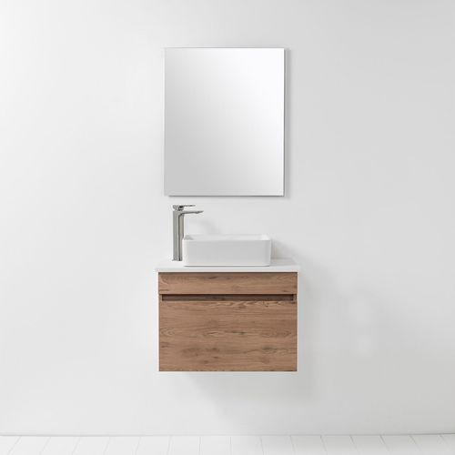 Soft Solid Surface Wall-Hung Vanity, 1 Drawer