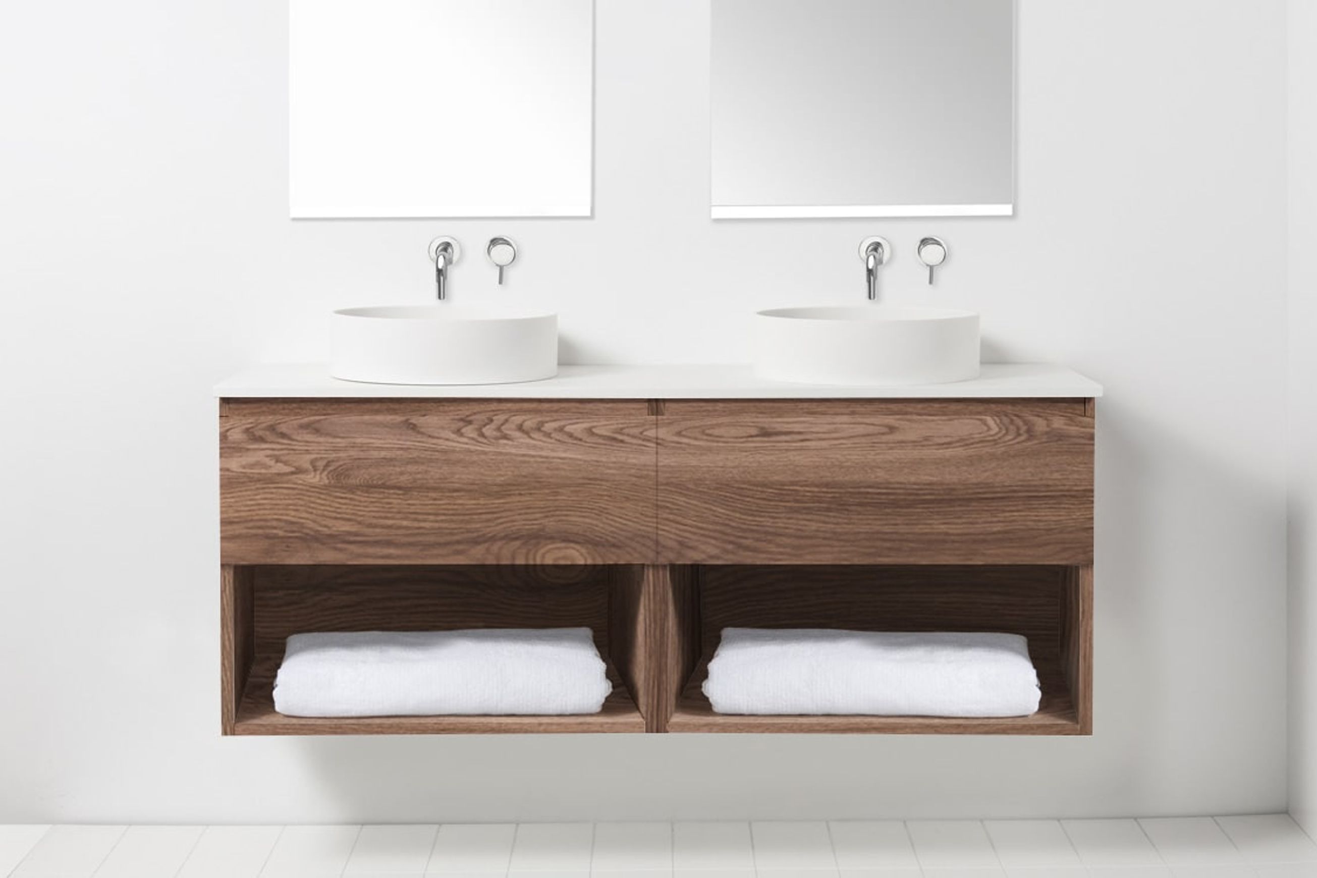 Soft Solid-Surface 1550, 2 Drawers, 2 Open Shelves