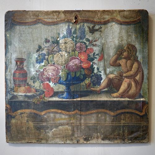 18th Century French Decorative Dessus-de-Porte Painting