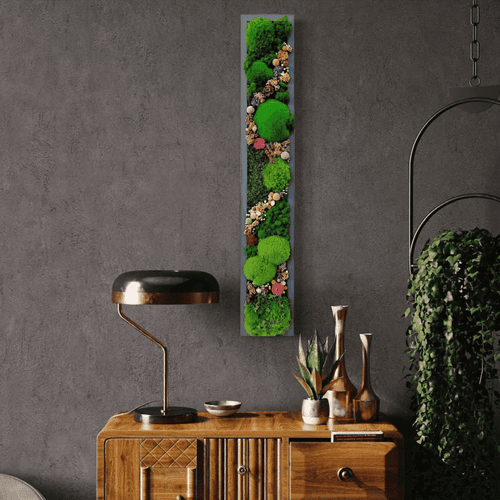 Moss Wall Art - Skinny Flower Art