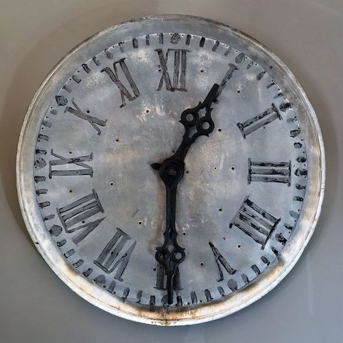 Antique French Zinc Clock Face