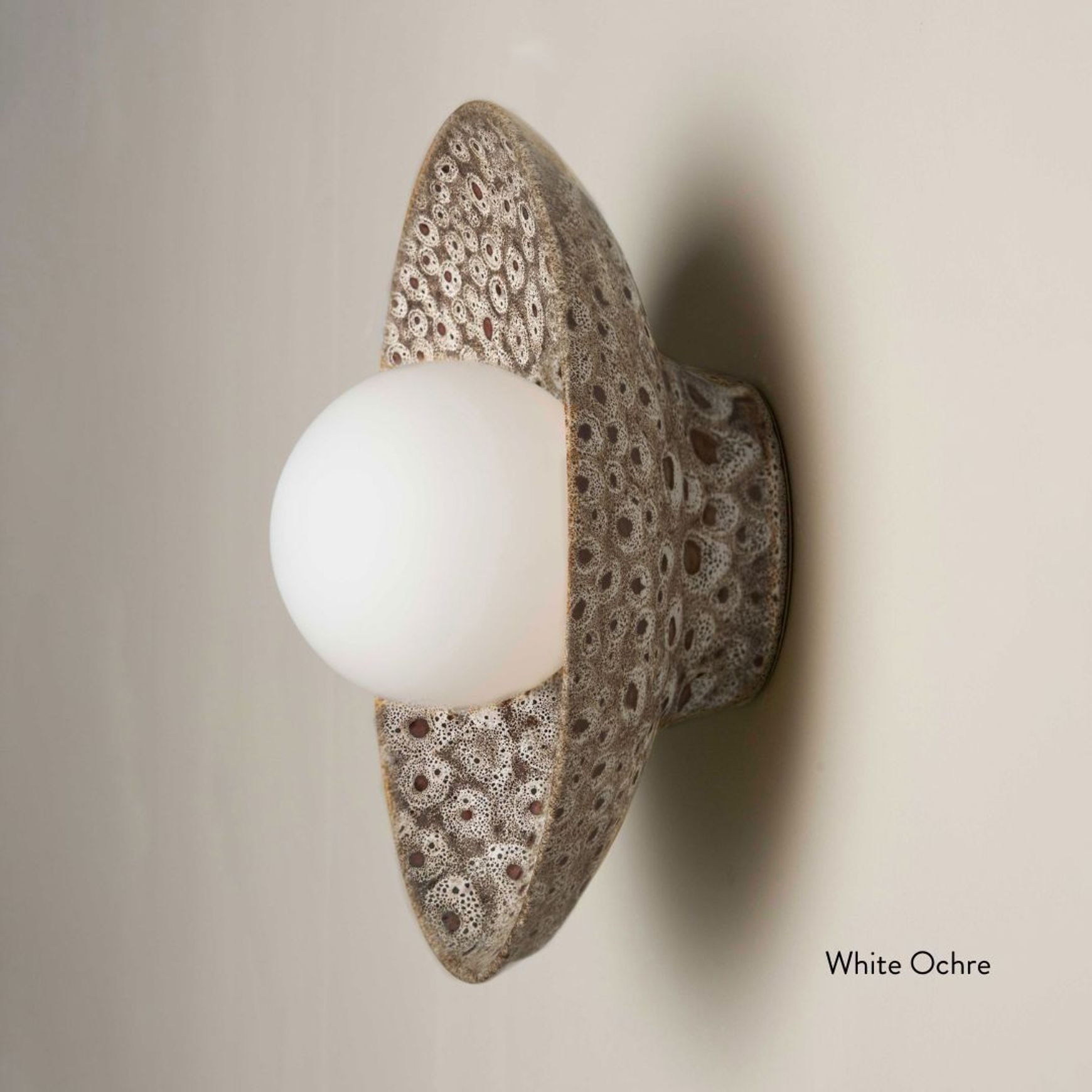 Ceramic Wall Dish Sconce Light