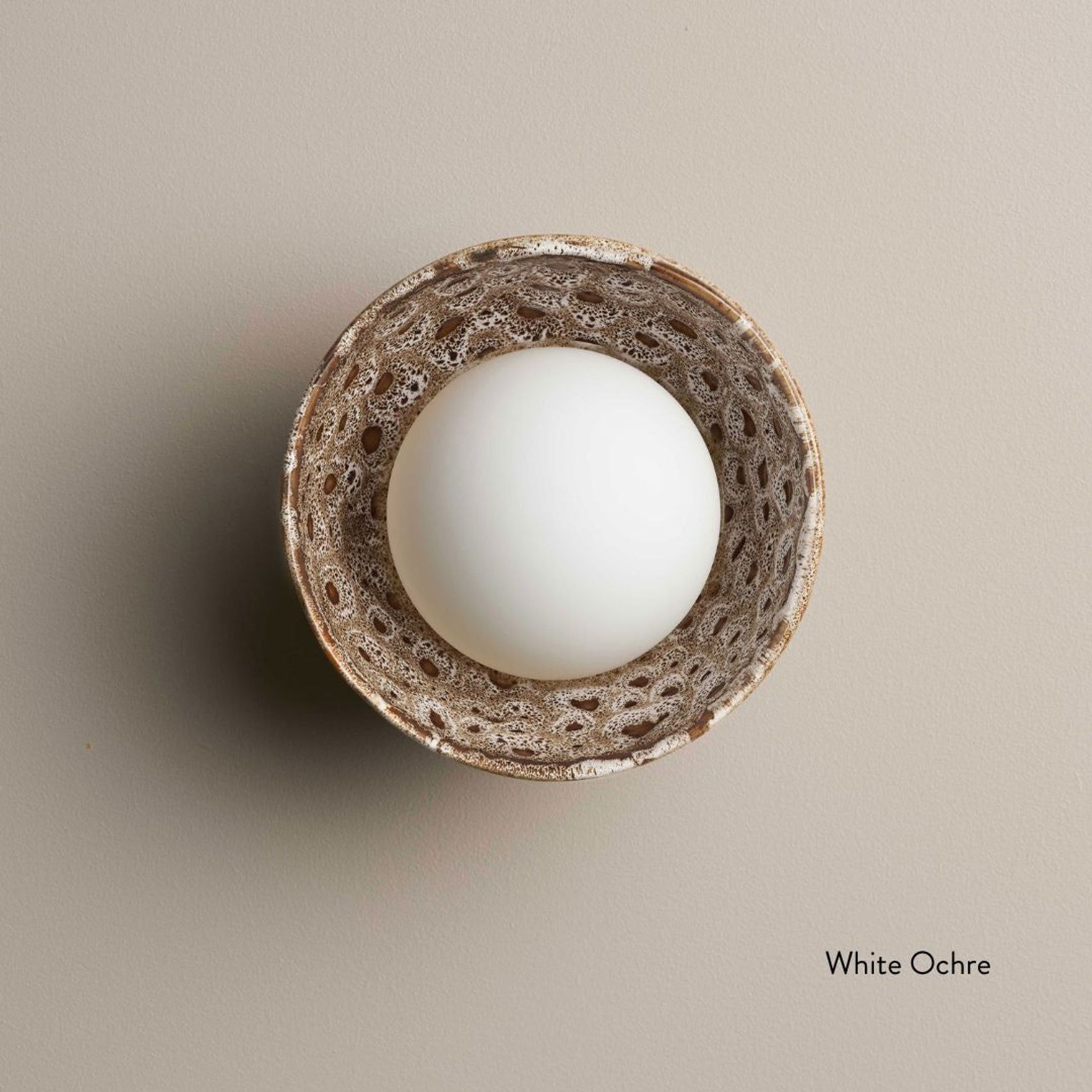 Ceramic Wall Bowl Sconce Light