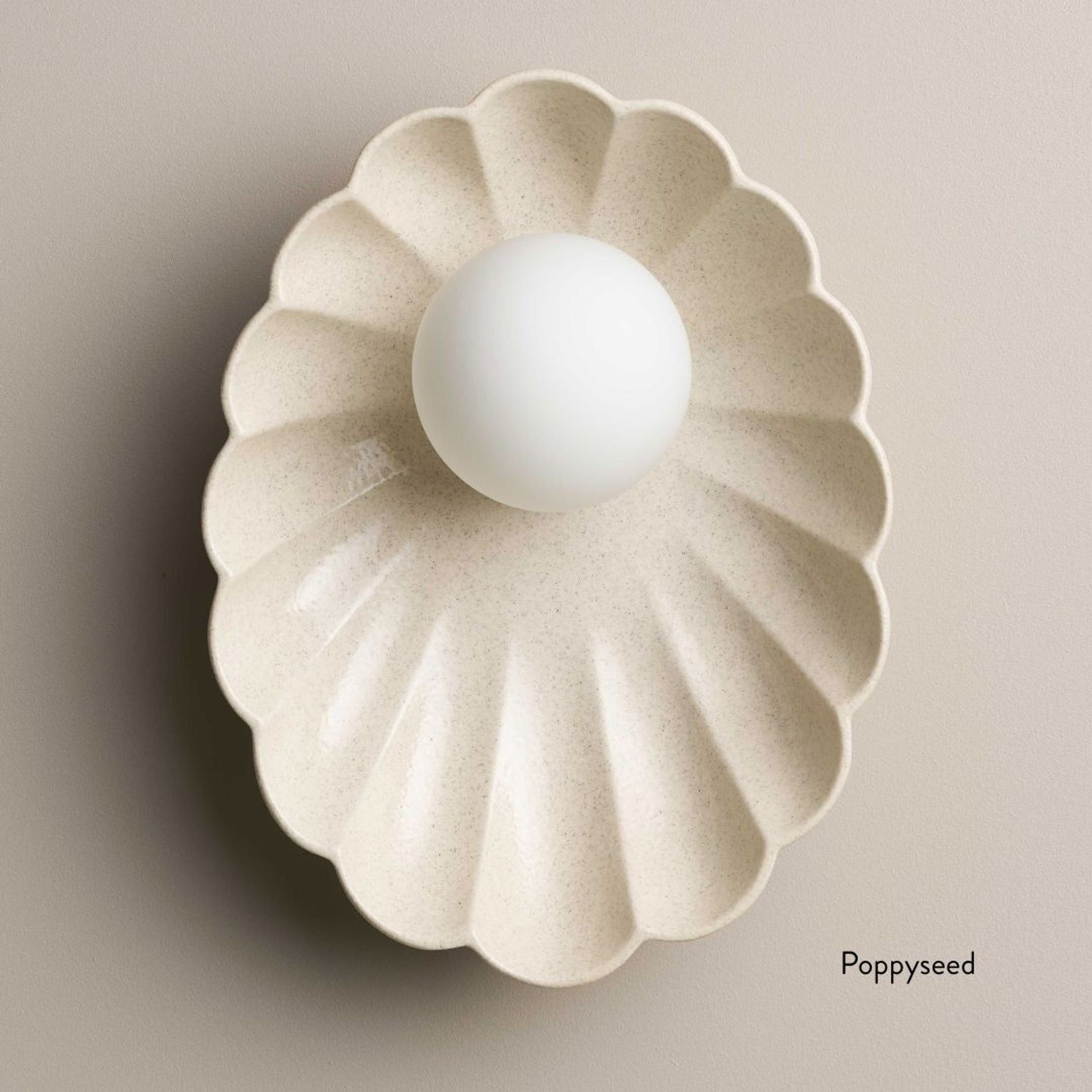 Ceramic Wall Oyster Sconce Light