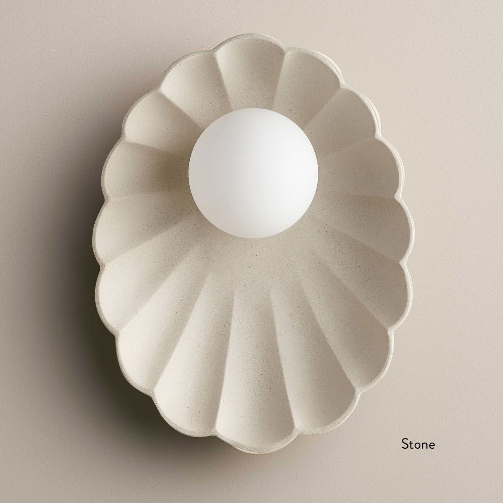 Ceramic Wall Oyster Sconce Light
