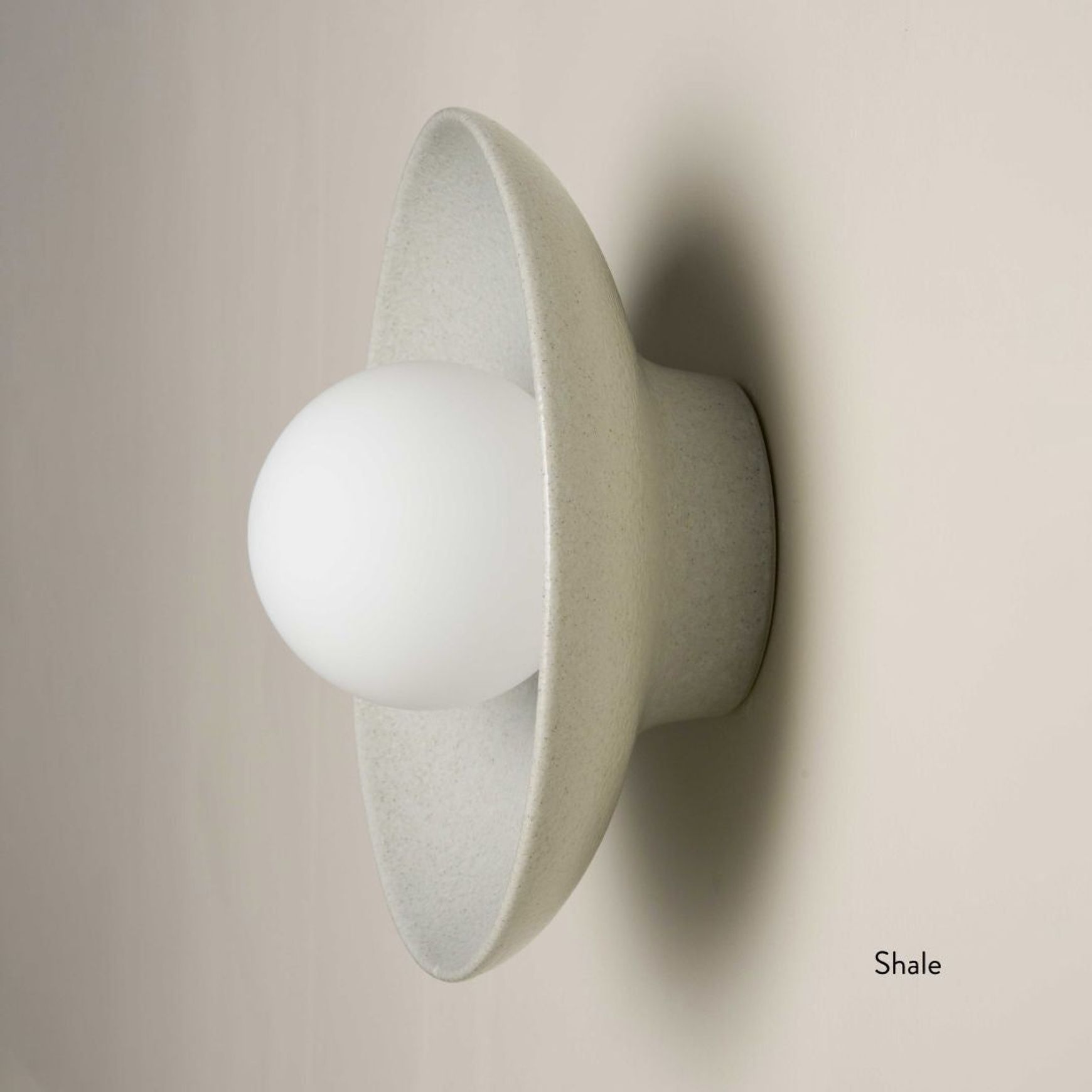 Ceramic Wall Dish Sconce Light