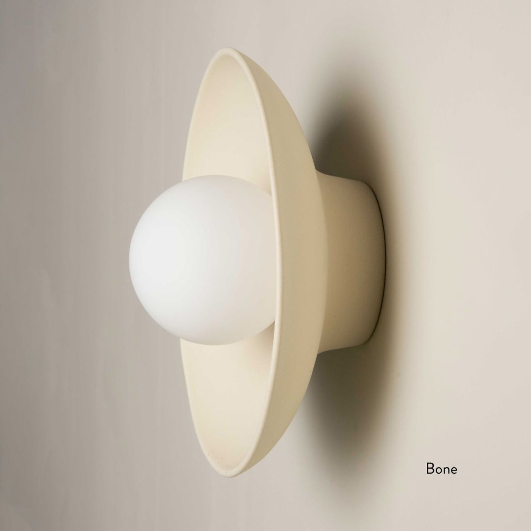 Ceramic Wall Dish Sconce Light