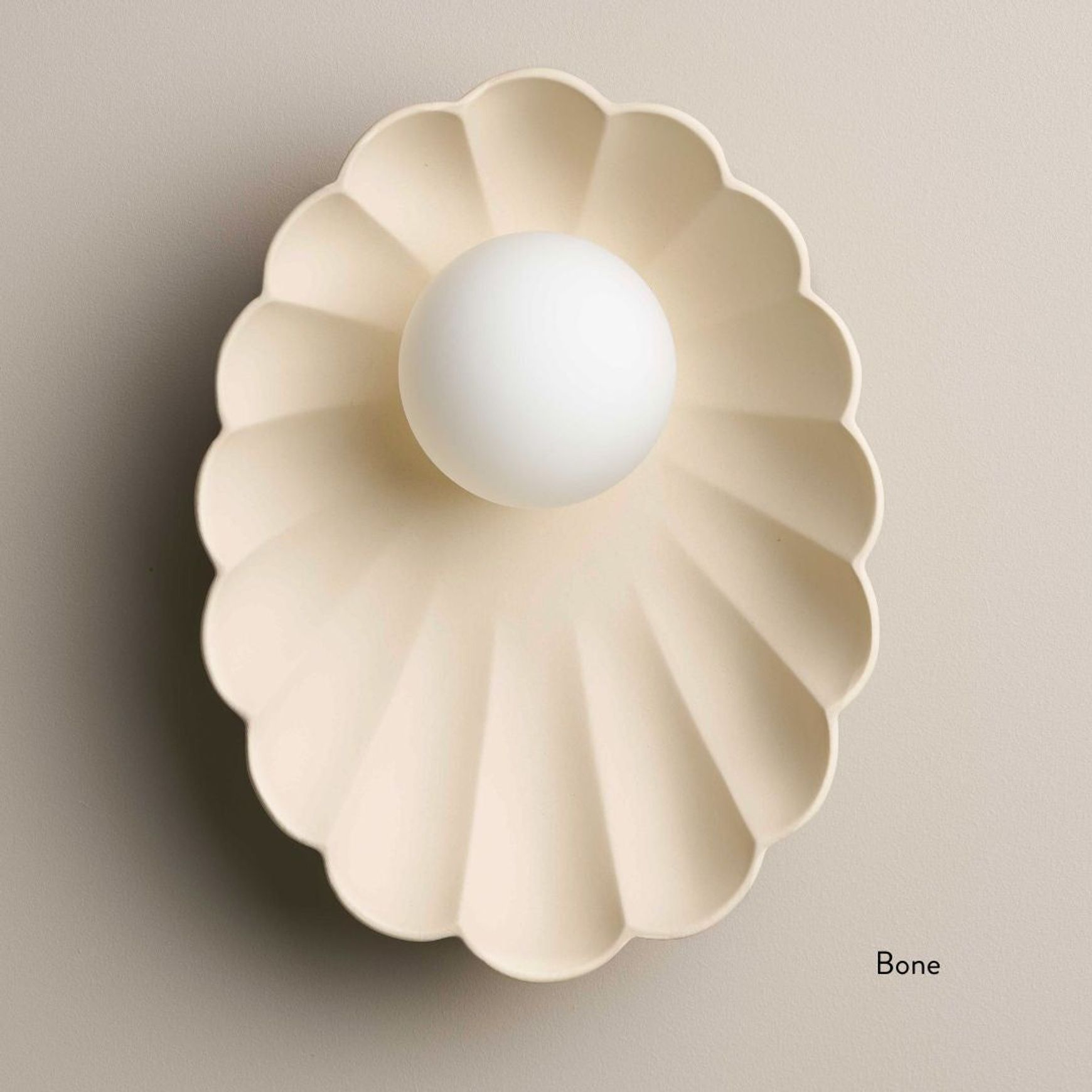 Ceramic Wall Oyster Sconce Light