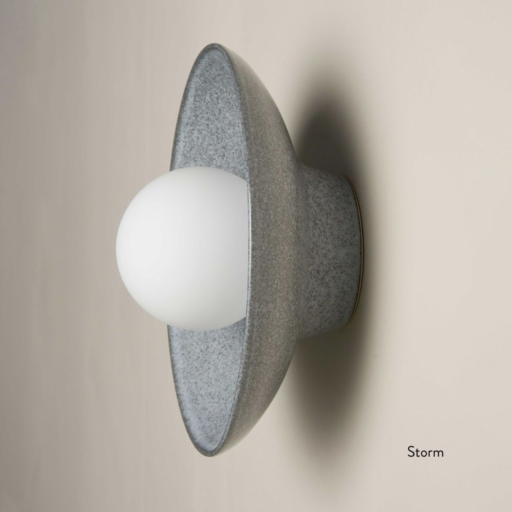 Ceramic Wall Dish Sconce Light