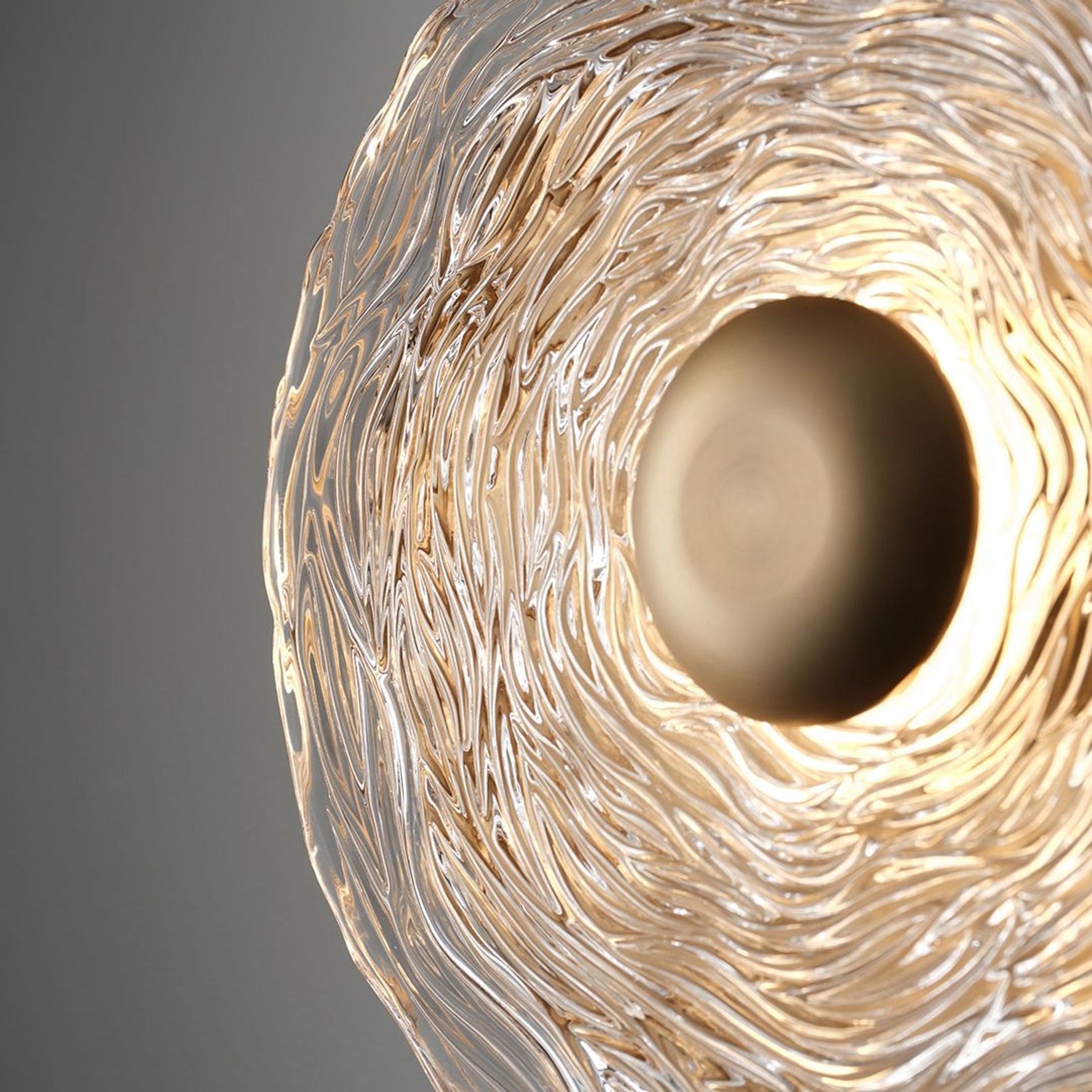 Goddess LED Glass Wall Light - 255mm in Aged Brass