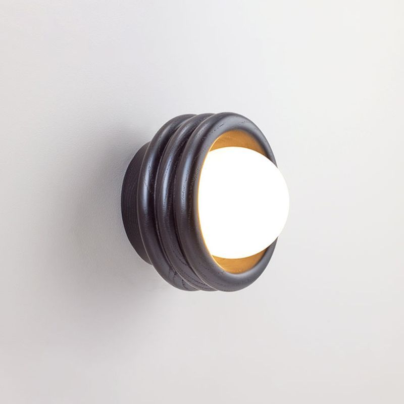 Silo Mini Sconce | American Oak - Black