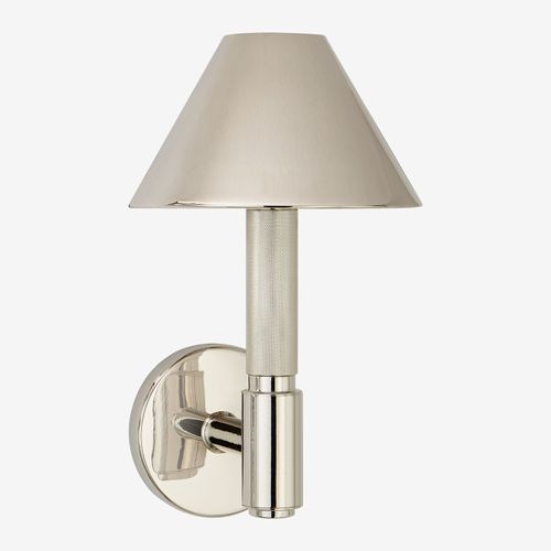 Barrett Small Single Knurled Sconce with Shade