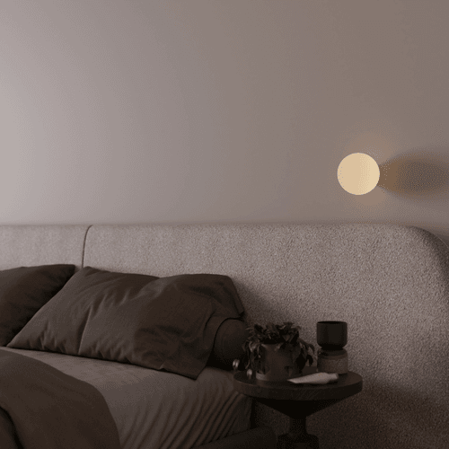 Crest Orb Glass Wall Light