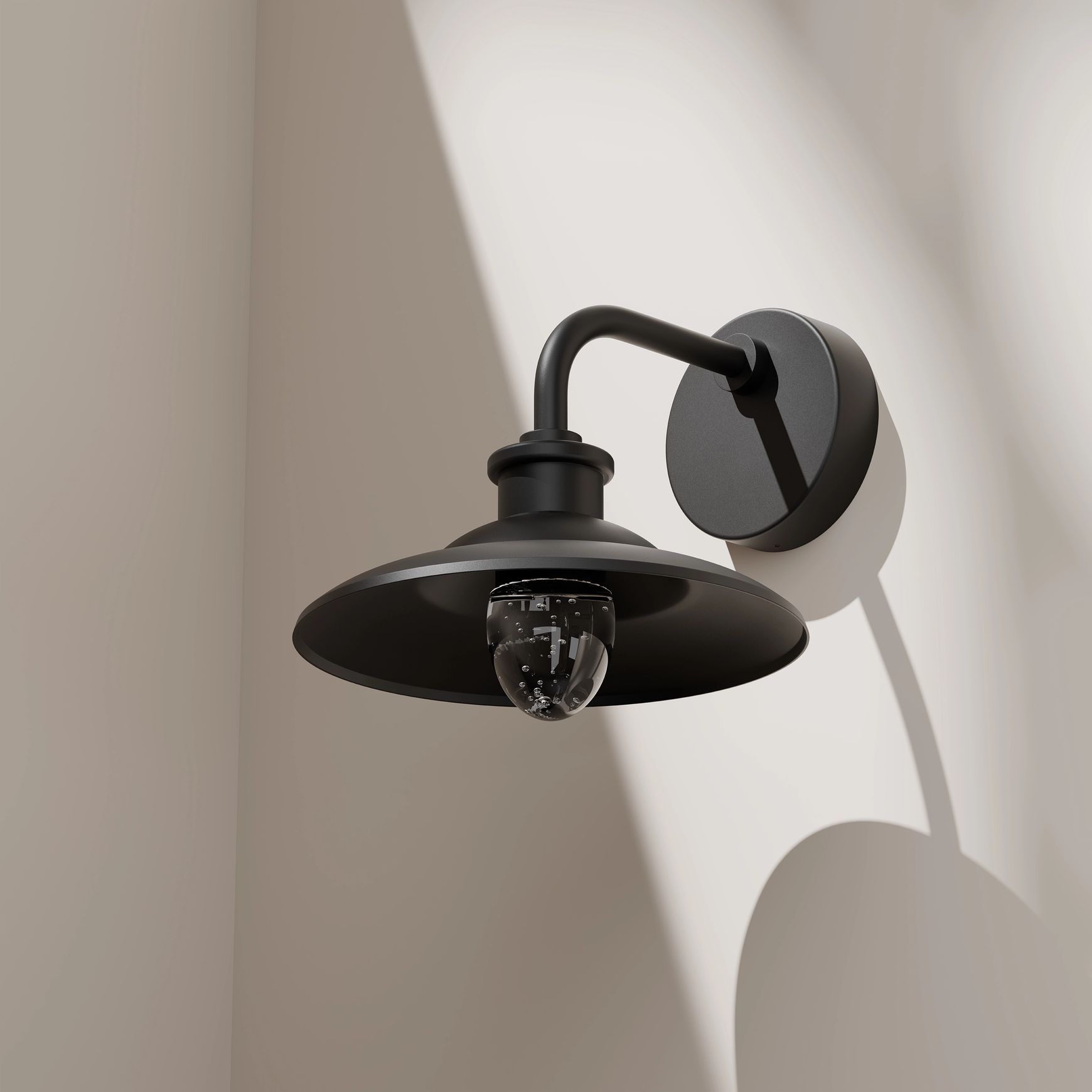 Cuscus Steel and Glass Exterior Wall Light