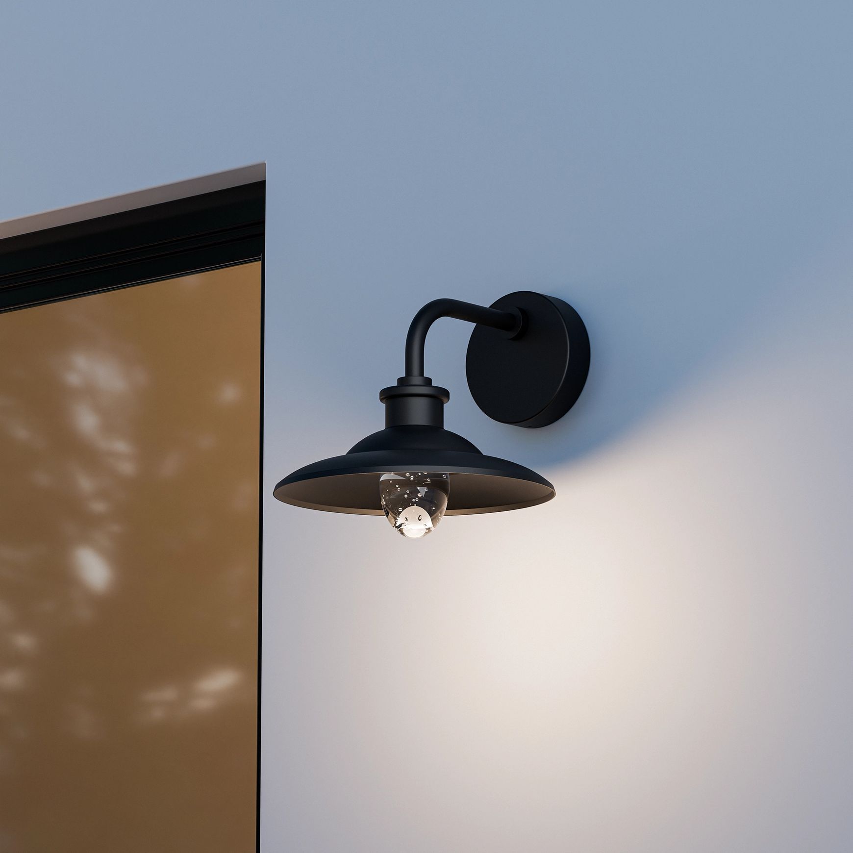 Cuscus Steel and Glass Exterior Wall Light