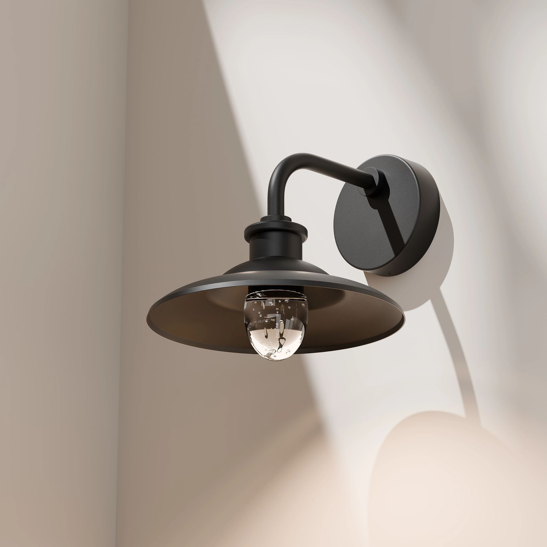 Cuscus Steel and Glass Exterior Wall Light