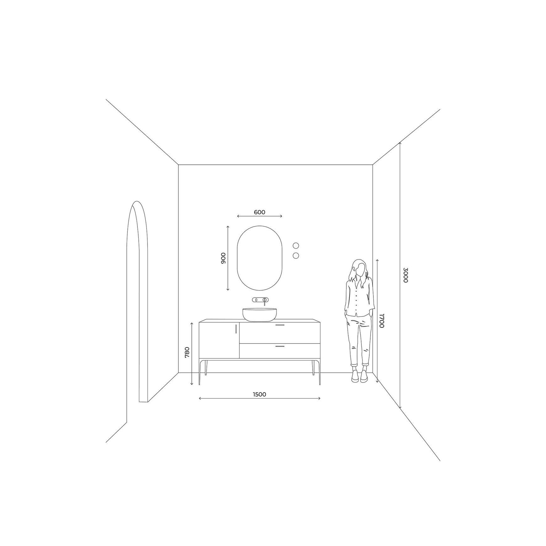 Orb Mirror Wall Light